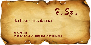 Haller Szabina névjegykártya