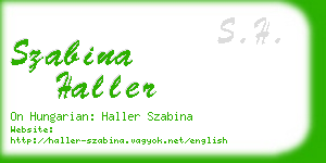 szabina haller business card